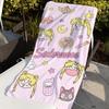 S-SailorES M-MoonS PINK GIRL HEART Towel Quick Drying Beach Towels Are Suitable For Swimming Pools Camping Yoga And The Gym
