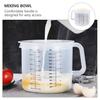 1Pc 2.5L Large Capacity Baking Measuring Cup Scale Kitchen Mixing Bowl with Lid Transparent Plastic Mixing Cup for Home Tools