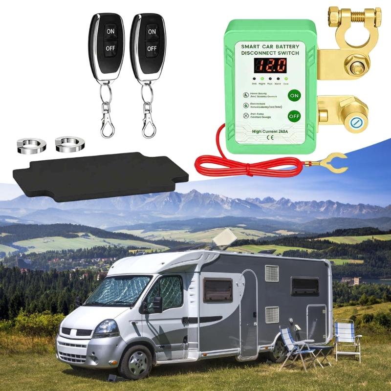 Heavy Duty Battery Disconnect Switches with Real Time Voltage Monitoring Waterproof Battery Main Switches for Trucks