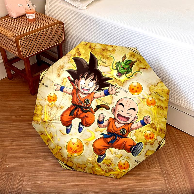 1 PC Automatic Folding Umbrella - Dragon Ball Pattern Portable Foldable Design With 8 Ribs Christmas Birthday Gifts