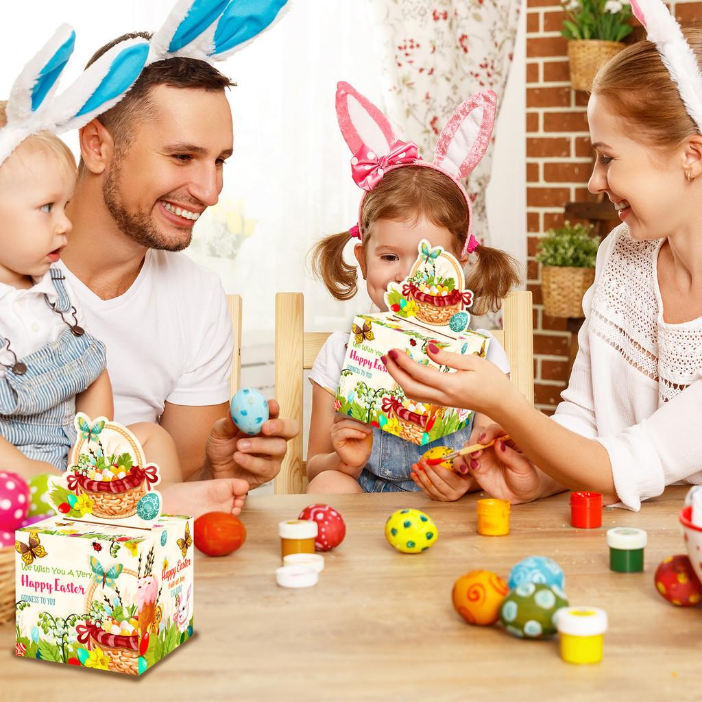 Easter Egg Basket Party Decor With Card And Envelope For Holiday Celebrations