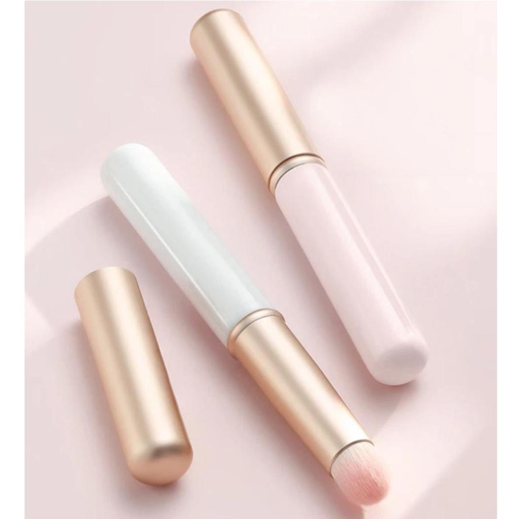 UPLUS Lip Brush with Lid, 2 Pieces, Round Blending Brush, Makeup Brush, Concealer, Lipstick Brush