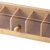 5 Slots Tea Bag Storage Organizer Handmade Bamboo Coffee Capsule Storage Box Portable Large Capacity Desktop Sundries Organizer