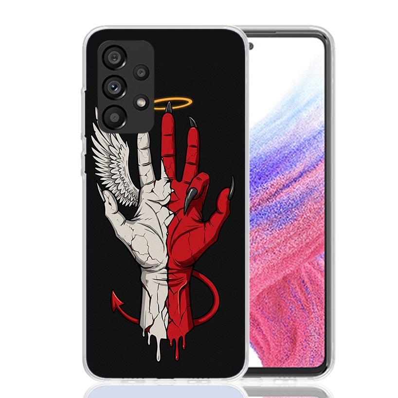 Angel Wings Devil Bad Phone Case For Samsung Galaxy A52 A32 A22 A12 A02S A50S A30S A51 A31 AA71 Note 20 Ultra 10 S10 Plus Galaxy