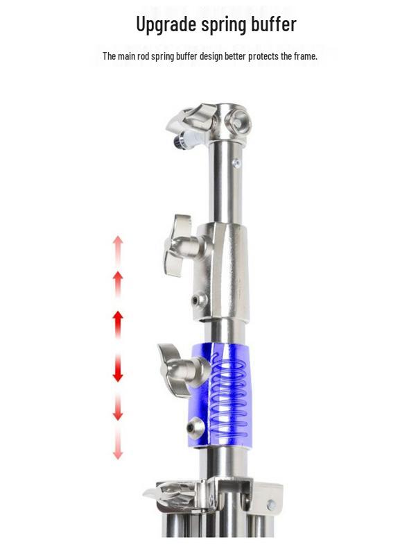 8 Shadow Bang 2.8m Stainless Steel Photography Tripod, Reinforced and Portable for Studio Shooting