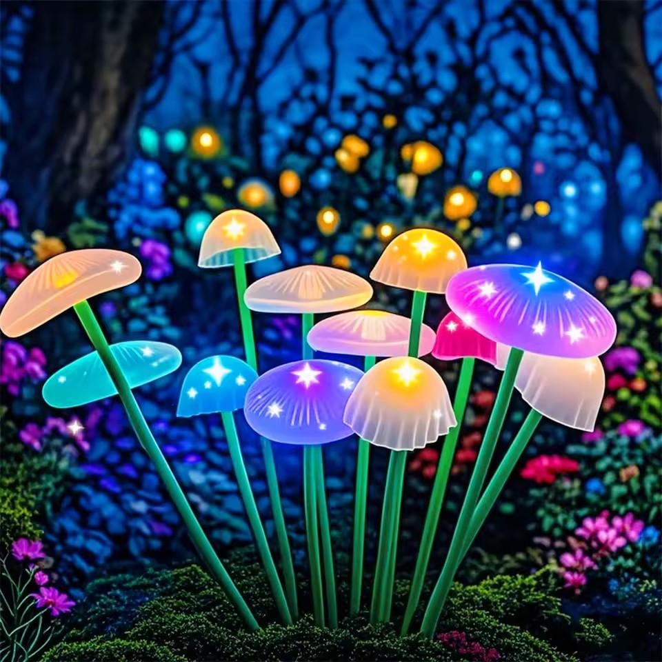 Lumină solară LED pentru meduze, model 3D, cu efect de leu, pentru grădină, decor, impermeabilă, cu efect solar pentru exterior, pentru patio, balcon, curte, pat de flori