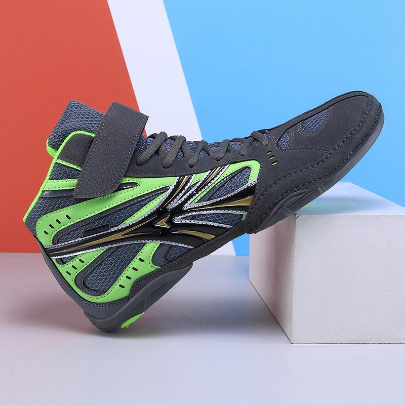 2025 New Mid Cut Unisex Authentic Wrestling Shoes For Men Training Shoes Non-Slip Wrestling Shoes Man Fighting Sneakers Gym Shoe