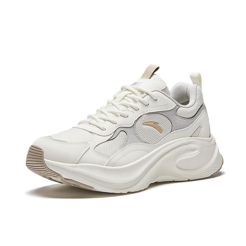 Anta Comfortable Slip Resistant Durable Low Top Casual Running Shoes Men Sneaker White Gray 112448813-11