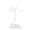 Yhpup 70cm Elegant Backless Stainless Steel Tassel Long Necklace Sexy Simulated Pearls Fascinating Distinctive Fashion Jewelry