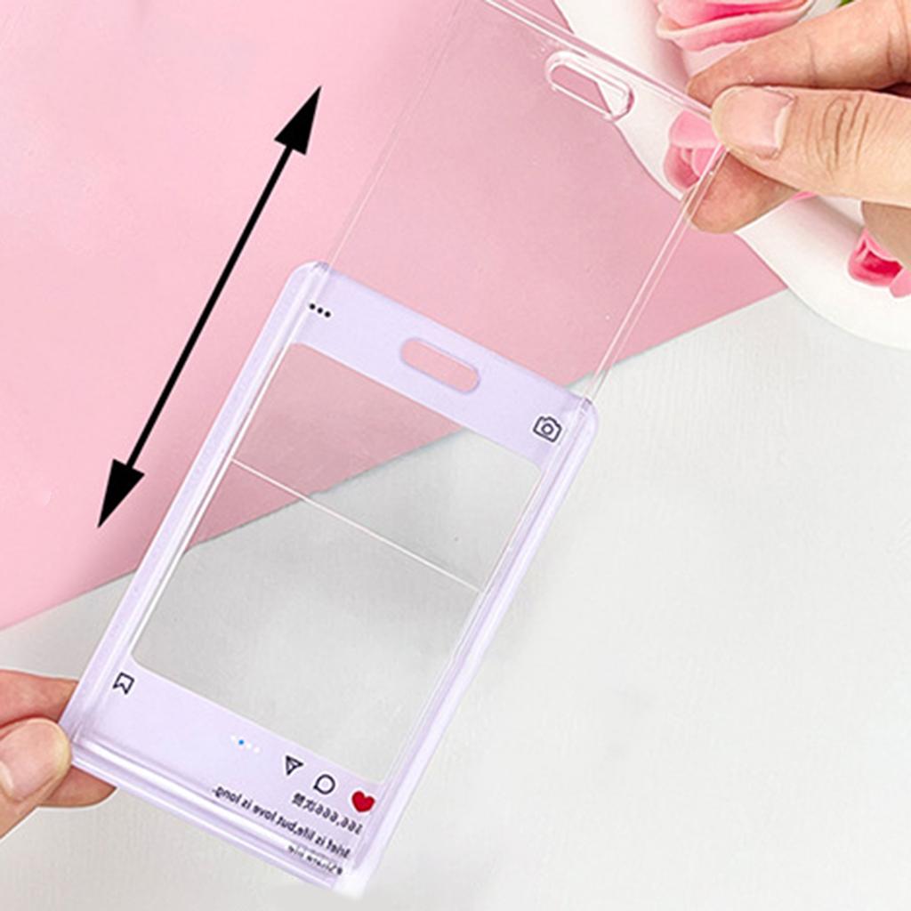 Creative Acrylic Ferrule Transparent Card Holder Kpop Photocard Holder Keychain Idol Photos Sleeve Postcards Card Holder