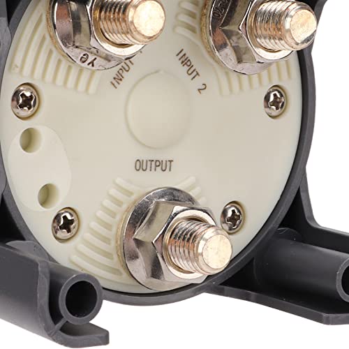 KIMISS Battery Isolator Kit, 500A Marine Battery Disconnect Switch Heavy Duty 4-Position Battery Selector Switch for RV Boats