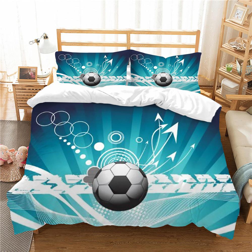 Completo Lenzuola Moda Pittura Calcio Set Letto Casa Nuovi Freschi Copripiumini Biancheria da Letto Casa Copripiumino Alta Qualità