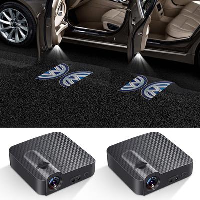 Car Emblem Wireless Courtesy Lamp Auto Door Welcome Light LED Projector For Volkswagen Golf-5 6 7 Bora POLO MK4 MK6 Passat B5 B6