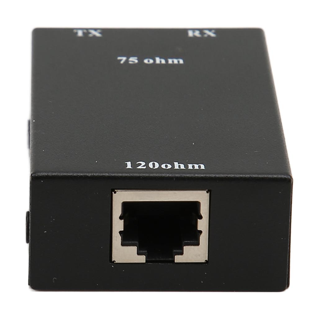 75ohm BNC To 12ohm RJ45 Ethernet Adapter Heat Dissipation G.703 Balanced To Unbalanced Converter