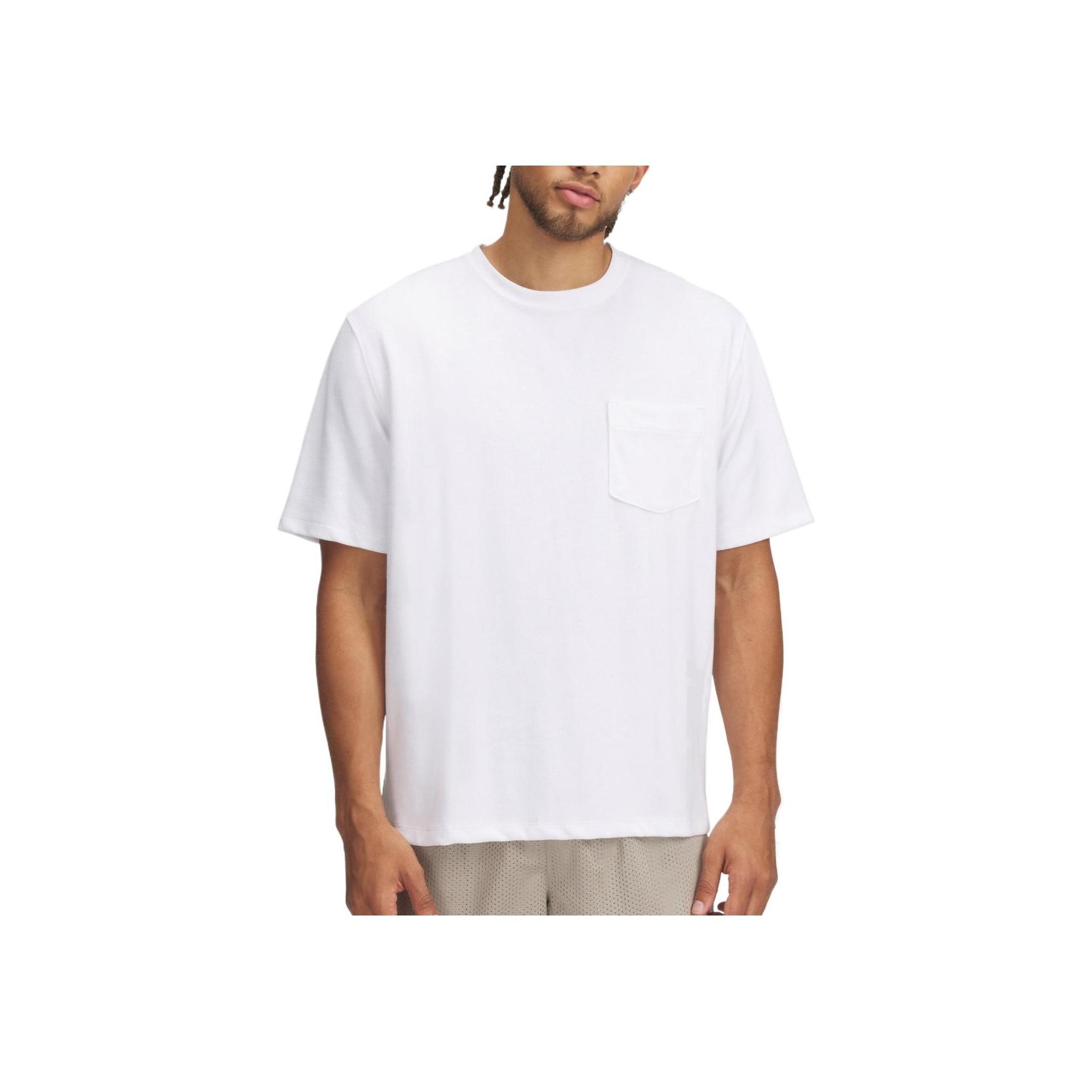 

Under Armour Meridian Crew Neck Solid Letter Short Sleeve T-Shirt Men Tops White 1390244-101 XL