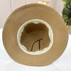 Straw hat women spring and summer straw visor bucket hat bow foldable versatile basin hat sunscreen travel hat
