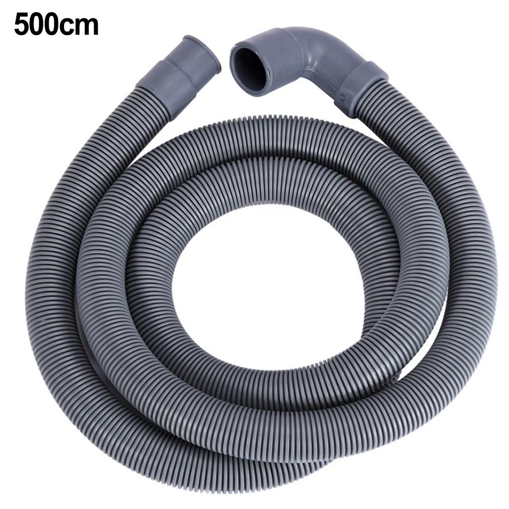 Long Drain Hose Extension Pipe For Washing Machines And Dishwashers With Anti Corrugated Design And Secure Clip Option