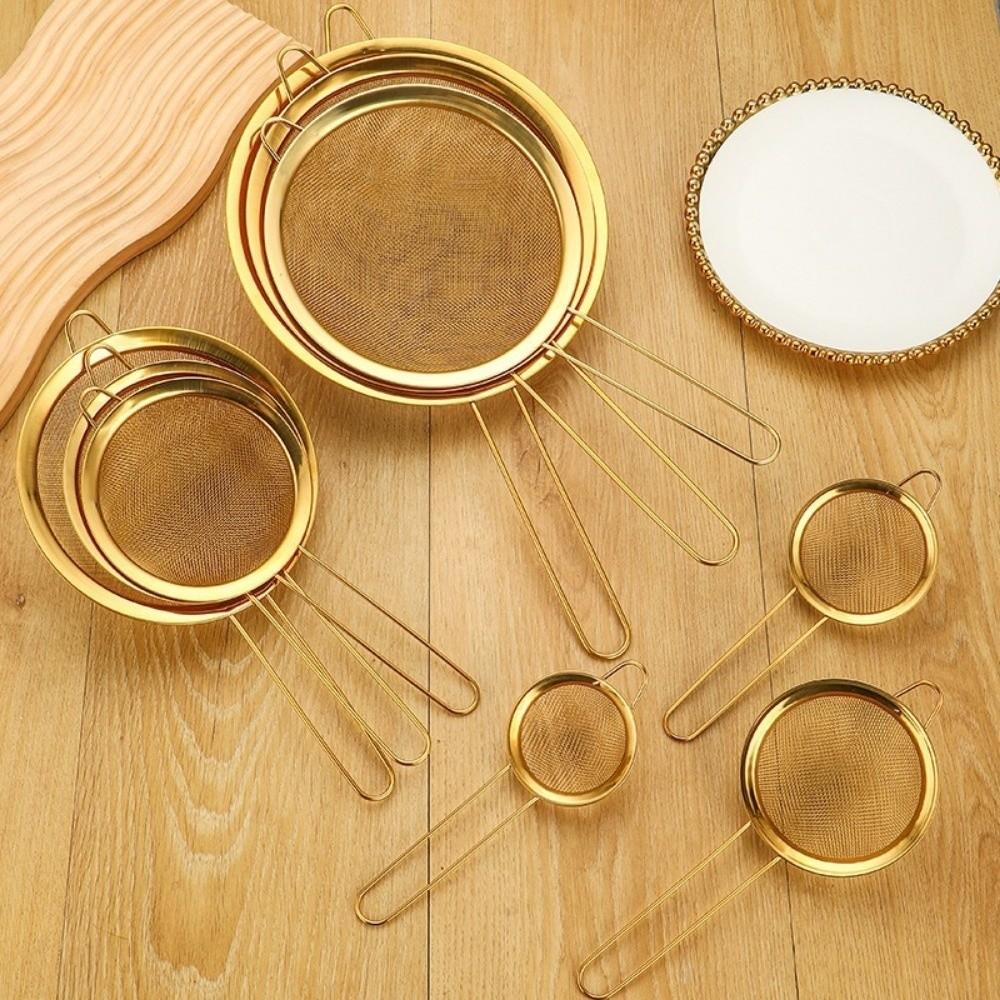Stainless Steel Flour Sifter Sieve Fine Mesh Flour Colanders Coffee Mesh Filter  Kitchen Bakware