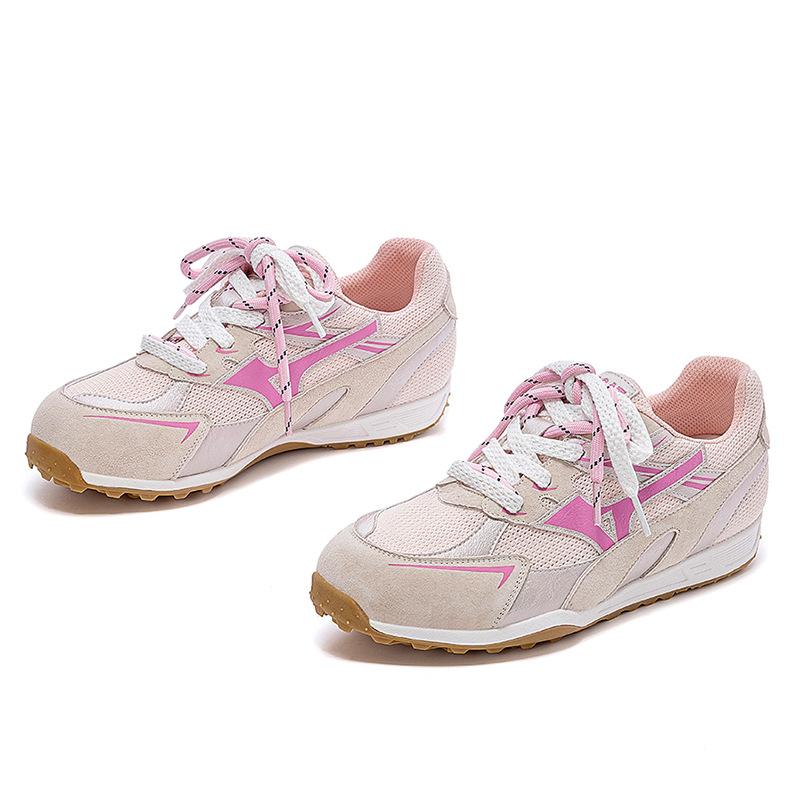 Dexun shoes women's 2025 autumn new round head comfortable versatile soft sole casual shoes breathable mesh dad shoes women