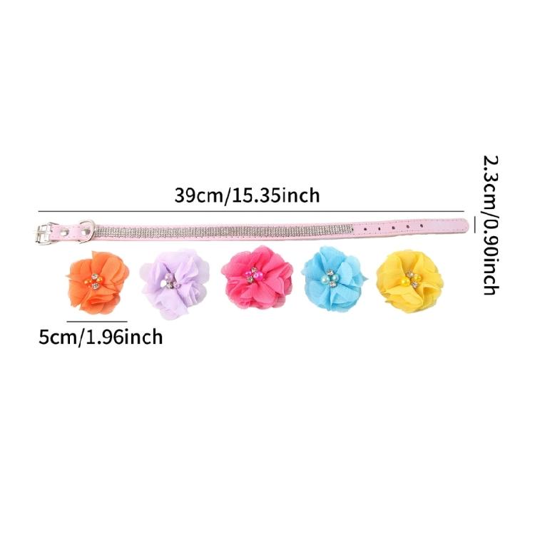 Glitters Rhinestones Pet Collar Permanent Pet Neckband Comfortable Easy To Wear For Small Medium Dogs Cats