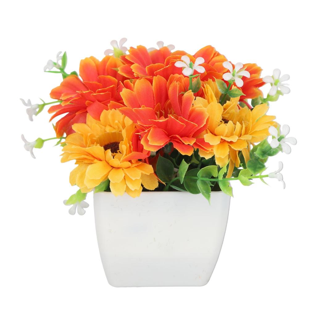 Modern Plastic Outdoor Artificial Flowers Fake Plants In Pot Garden Decoration
