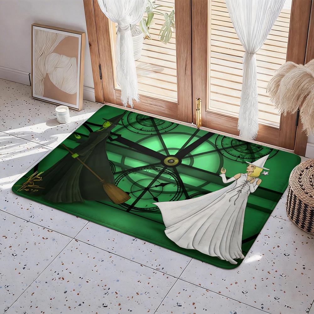 Movie W Wicked Floor Mat Eco  Flannel Doormat Non Slip Odorless Indoor Floor Rug Soft Short Plush Home Mat