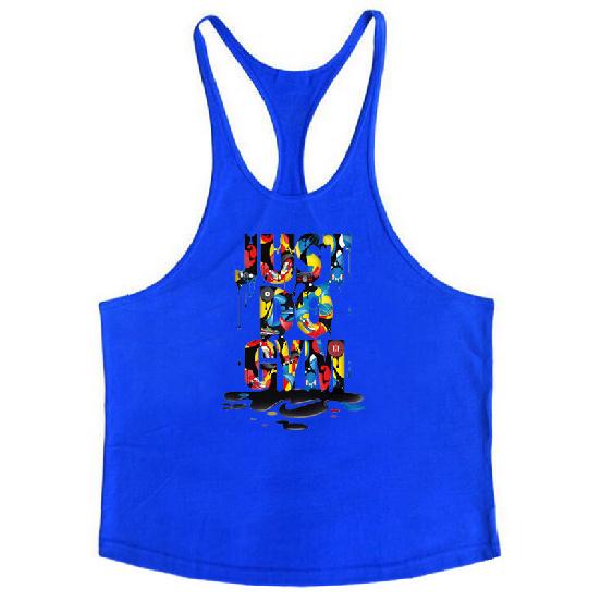 

Мужская летняя новая стильная мужская тонкая дышащая спортивная фитнес-безрукавка трикотажная рубашка повседневная свободная трикотажная майка XXL синий