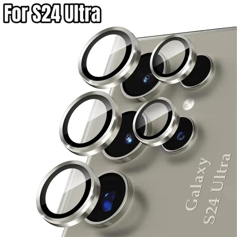 Screen Protector Lens Cap Camera Ring Back Lens Glass For Samsung Galaxy S24 Ultra S23 Plus FE Camera Metal Camera Len Protector