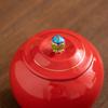 Ceramic Tea Caddy Food Sealed Cans Home Round Jewelry Cosmetic Storage Box Creative Coffee Bean Candy Nut Sealed Cans Home Decor