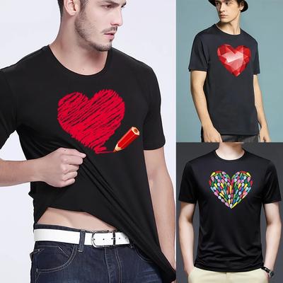 T-shirts Tendance Mode Ample Imprimé Love Manches Courtes 2022 Homme Été Col O T-shirts Décontracté Slim Doux Confortable Tops Streetwear
