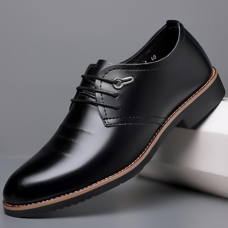 Korean Men's Leather Shoes Business Formal Shoes Versatile School Shoes JZ-662-1