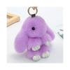 Adorable Fur Bunny Fluffy Rabbit Plush Toy Keyring Bag Charm Pendant Keychain