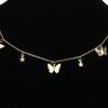 Exquisite Multilayer Pendant Butterfly Necklace, Women Ladies Dainty Choker Chain, Boho Jewelry
