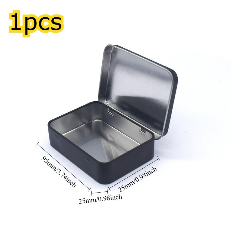 1Pcs Tin-Plated Slide Cover Storage Box Mini Metal Box Wedding Jewelry Pill Cases Portable Boxes Container Cosmetic Organizer