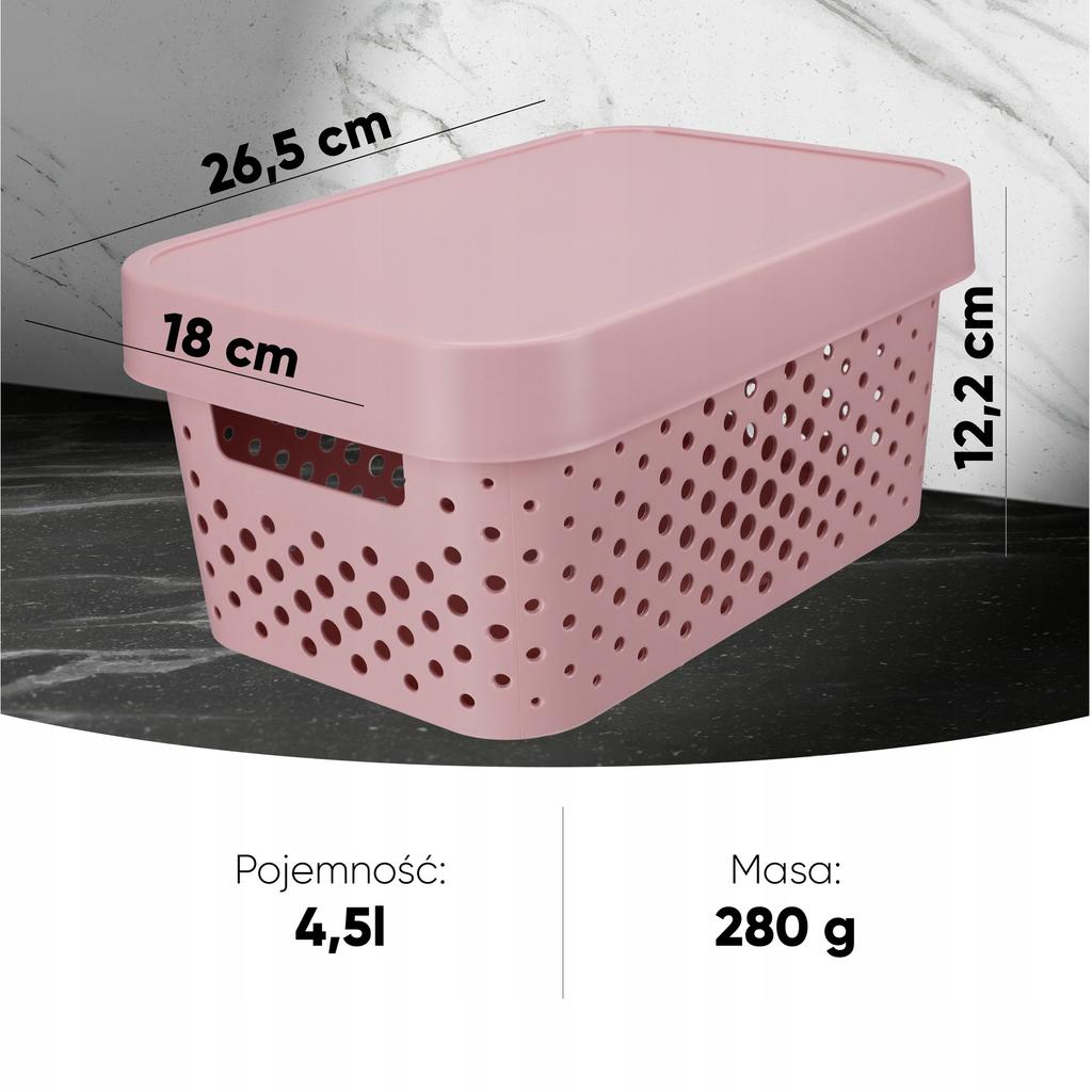 Curver Basket Container Box Lid Set of 3x