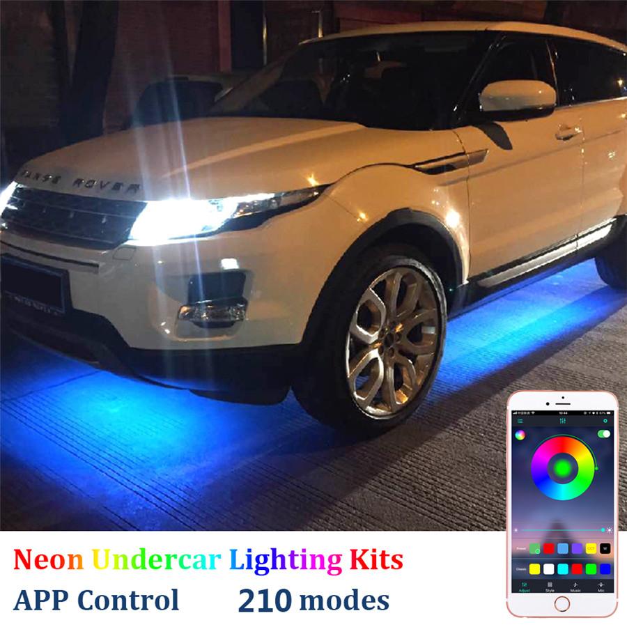 210 Modell Flexible LED-Streifen Unter Auto Röhre Unterbodenbeleuchtung Unterbodensystem+Telefon-App