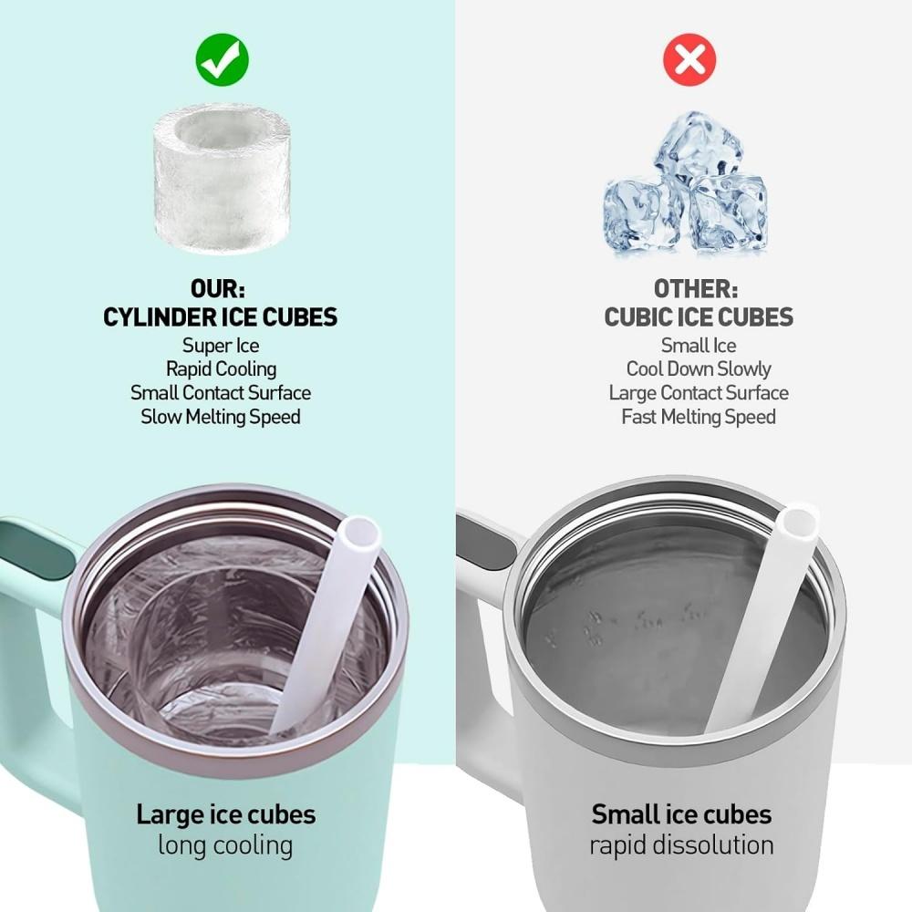 Summer Ice Mould Cube Trays Ice Making Beverage Cup Maker Circle Ice Shape Silicone Molds For Stanley Cup ST Accessories