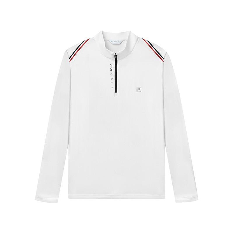 FILA Golf Long Sleeve Shirt Casual Sports T-Shirt Men tops White A11M145204FWT