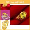 Copper Crafted Beautifully Gold Butterfly Ring Elegant Womens Jewelry For Special Occasions