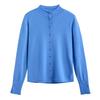Women's Early Spring 2026 Wool Cardigan: Stand Collar, Long Sleeve, Slim Fit Knitwear