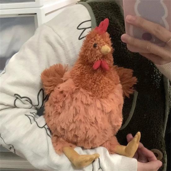 Cute Chicken Plush Doll Soft Stuffed Animal for Kids Lifelike Little Hen Plush Toy Comforting Sleep Buddy Farm Gift for Animal Lovers