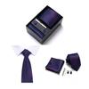 5Pcs/Set Silk Tie Suit Set Bright Color Tie Collar Clip Pocket Square Cufflinks Set Business Weddings Wear Formal Accessories