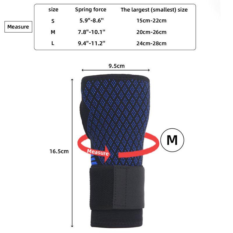 1Pc Palm Guard Strap Adjustable Wrist Protector Knitted Nylon Breathable Palm Protection Gloves Fitness Sports Protective Gear
