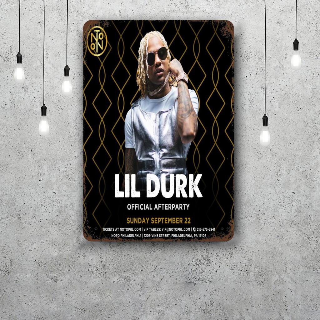 lil durk Decor Vintage Metal Signs Tin Signs Captain Poster Decor for Bar Pub Club Man Cave Wall Decoration