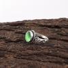 Grüner Katzenaugen-Edelsteinring, 925 massiver Sterlingsilberring, handgefertigter spiritueller Schmuck als Hochzeitsgeschenk