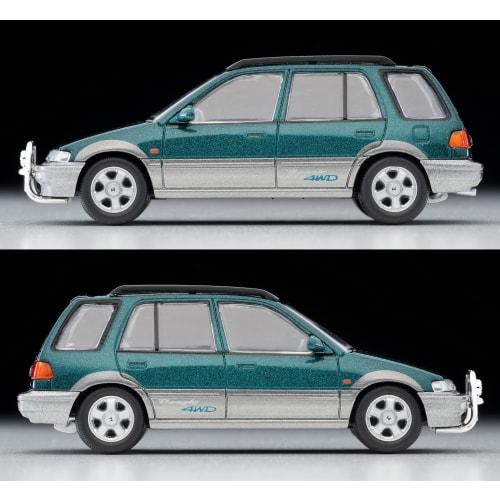 TOMYTEC Tomica Limited Vintage Neo LV-N293b Honda Civic Shuttle Beagle Green/Gray 1994 Model (Assembled)