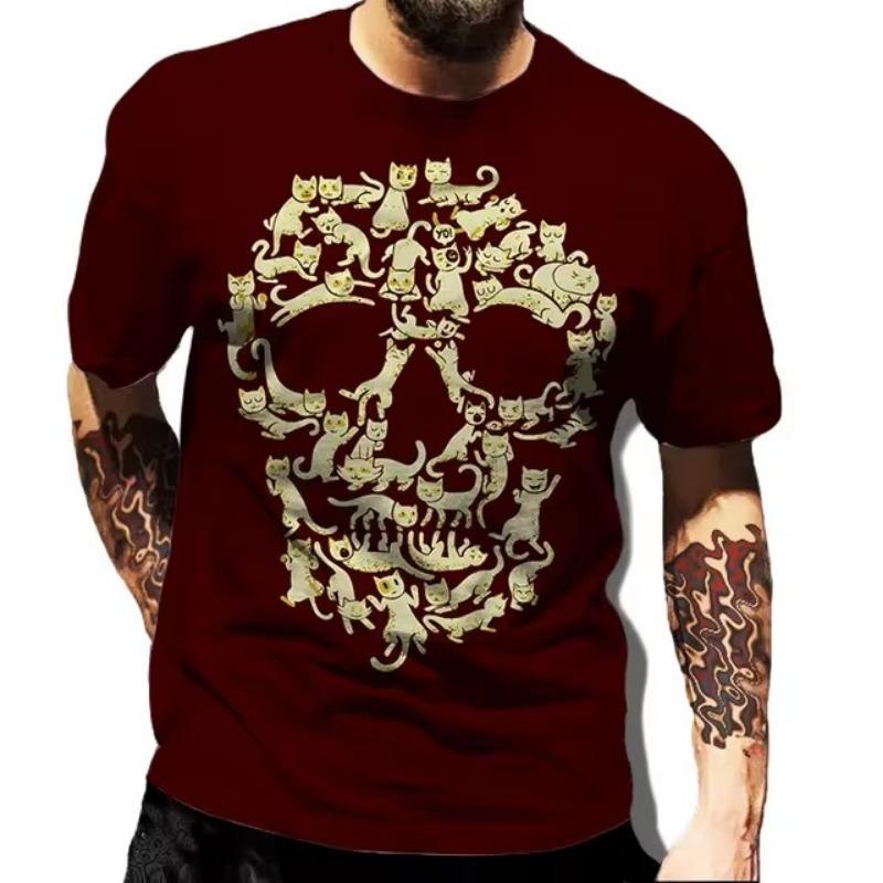 Men's T-Shirt Quick Drying Tops Summer Fashion Street Short Sleeve Tee Shirts 3D Graphic Print Tees Oversized Male Clothing