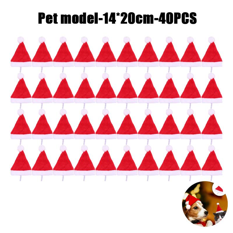 Christmas Pet Dog Cat Santa Hat Cosplay Hats Pet Costume Ornaments Party Pet Supplies Christmas Decorations Suministros Navideño