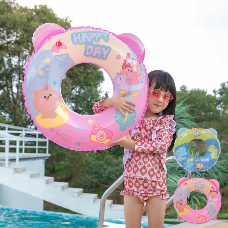 Dinosaur Inflatable Children's Swimming Ring Thickened Pvc Arm Floats Cartoon Design