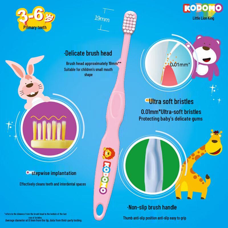 

Lion King Little Lion Children s Fine Soft Bristle Toothbrush - 2 Pack